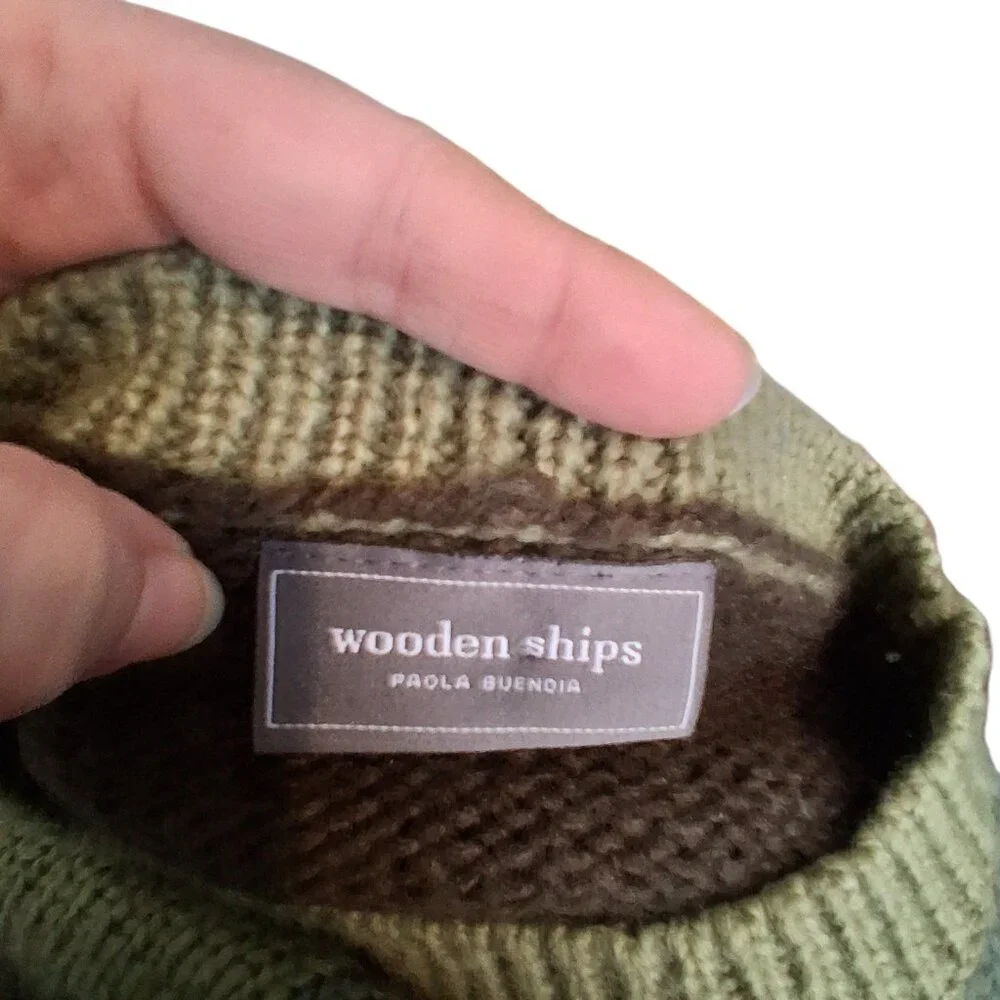 Wooden Ships Paola Buendia sweater womens X/S camo oversized acrylic wool mohair